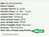 jaringan yang disukai untuk mengunci sinyal 4g