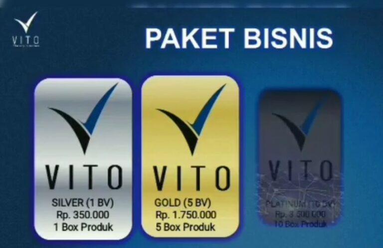 gambar ini menunjukkan tampilan halaman utama dari situs Bisnis Vito.