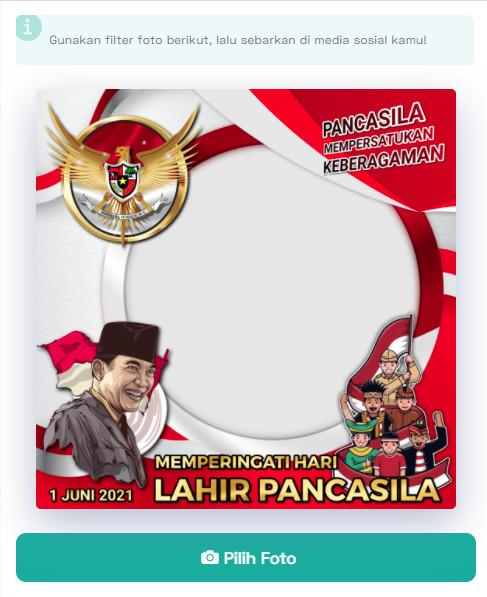 Twibbon Hari Lahir Pancasila 2021 Simple dan Keren