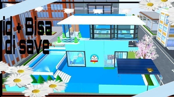 id sakura school simulator rumah aesthetic doraemon