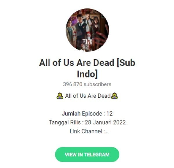 link telegram all of us are dead