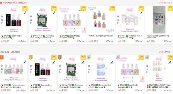 rekomendasi toko skincare di shopee