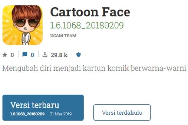 download aplikasi cartoon face