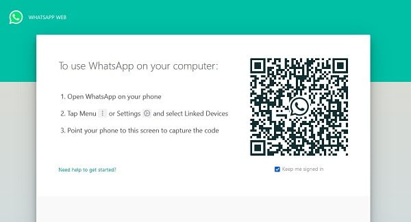 Login WhatsApp dengan nomor HP di laptop