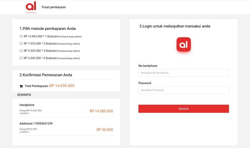 cara bayar akulaku di livin mandiri