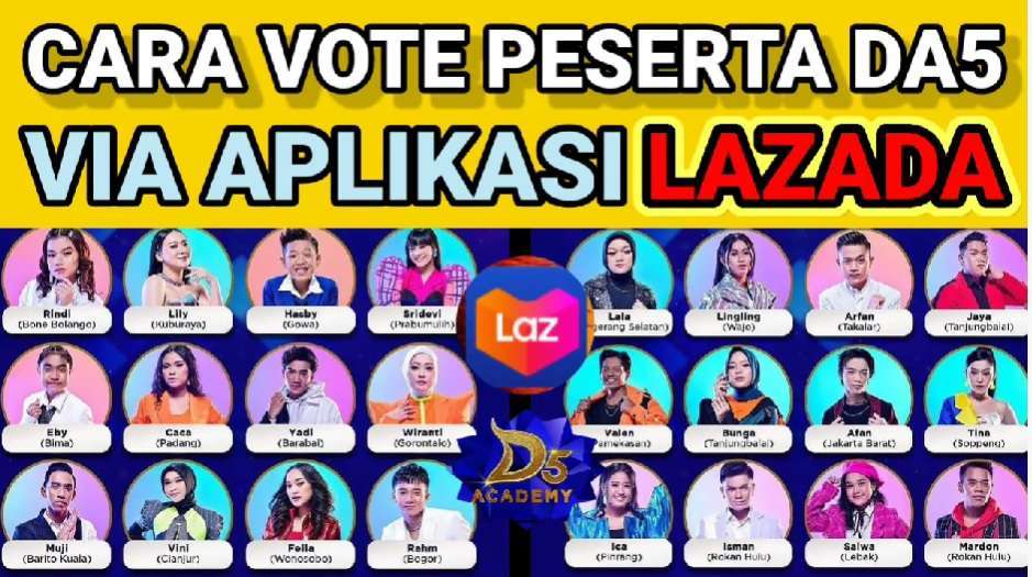cara vote da 5 di lazada