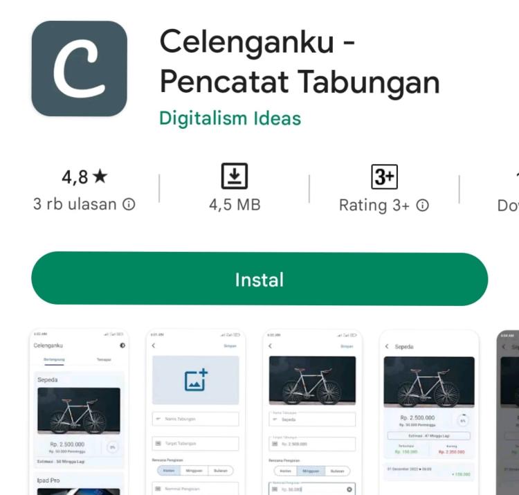 Download Aplikasi Menabung Viral di Tiktok Celenganku Apk